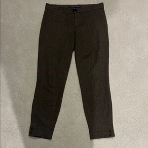 Ralph Lauren Collection Wool Cashmere Cropped Trousers Brown Size 4
